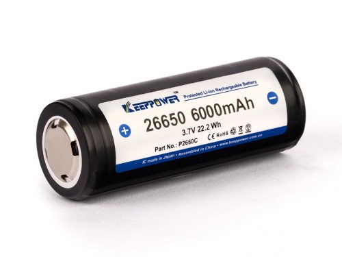 Keeppower 26650 6000mAh geschützte wiederaufladbare Li-Ionen-Batterie P2660C